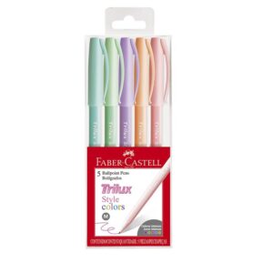 Bolígrafo Faber Castell Trilux Style-F Pastel X 5 Und