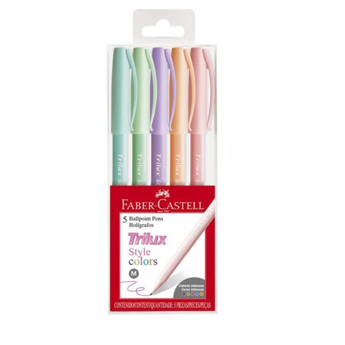 Bolígrafo Faber Castell Trilux Style-F Pastel X 5 Und
