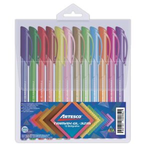 Bolígrafo Artesco Trimax Gl-32M Surtido Estuche X 12 Und