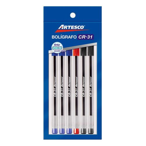 Bolígrafo Artesco Cr31 X 6 Und