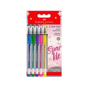 Bolígrafo Faber Castell Color Gel Sparkle Blíster X 5 Und