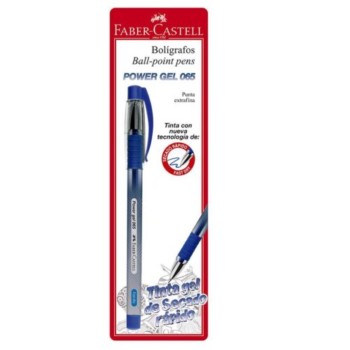 Bolígrafo Faber Castell Power Gel 065 Azul X 1 Und