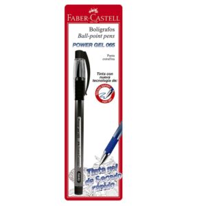 Bolígrafo Faber Castell Power Gel 065 Negro X 1 Und