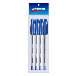 Bolígrafo Artesco Trimax 35F Azul X 4 Und