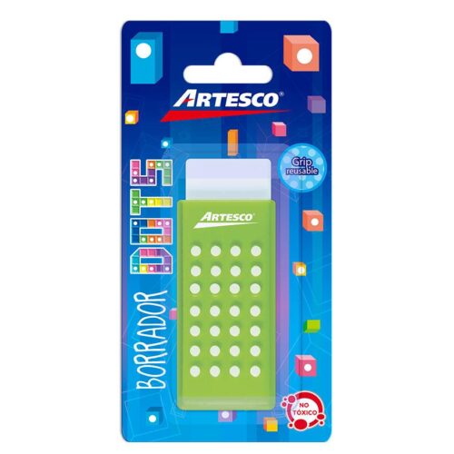 Borrador Blanco Artesco Con Grip Surtido