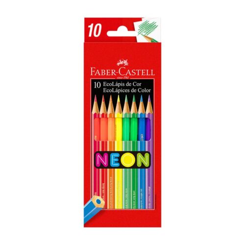 Colores Largos Faber Castell Hexagonal Neón X 10 Und