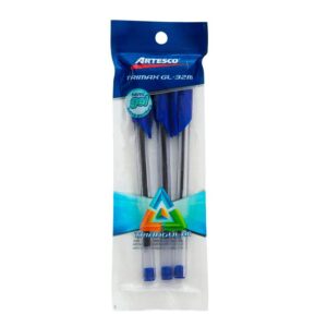 Bolígrafo Artesco Trimax Gl-32M Azul X 3 Und