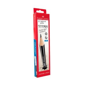 Lápiz 2B Grafito Faber Castell Titan Con Borrador Caja X 12 Und