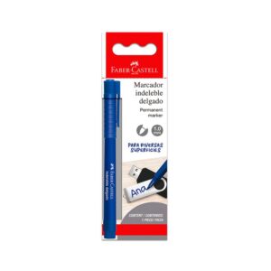 Plumón Indeleble Delgado Faber Castell Azul