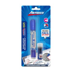 Plumón Para Pizarra + Cartucho De Repuesto Artesco Acrimax R123 Azul X 1 Und