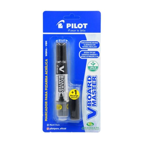 Plumón Para Pizarra Pilot Wbma-Vbm + Recarga Negro