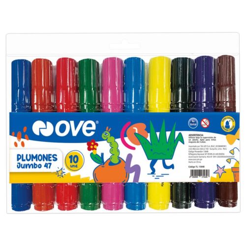 Plumón Jumbo Ove 47 Estuche X 10 Und