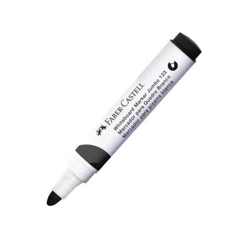 Plumón Para Pizarra Faber Castell 123 Negro