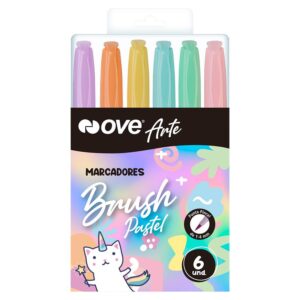 Rotulador Ove Brush Pastel X 6 Colores